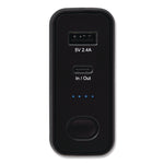 Portable Mobile Power Bank and USB Battery Wall Charger Combo, USB C, USB A, Black