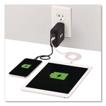 Portable Mobile Power Bank and USB Battery Wall Charger Combo, USB C, USB A, Black