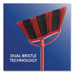 One Sweep LG Broom with Dustpan, 57" Handle, Red/Black/Gray