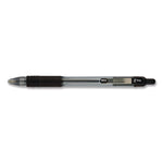 Z-Grip Ballpoint Pen, Retractable, Medium 1 mm, Black Ink, Clear/Black Barrel, 18/Pack