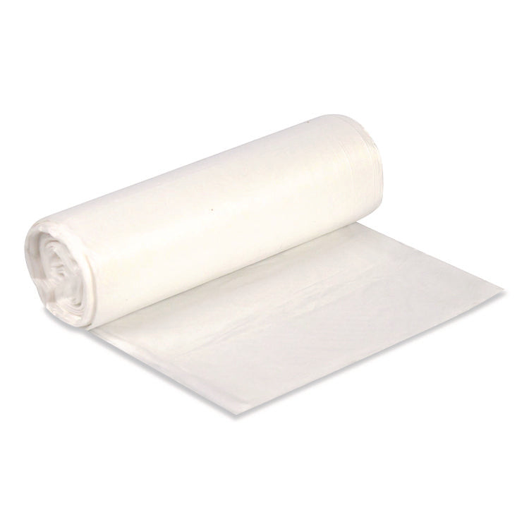 High-Density Waste Can Liners, 10 gal, 8 mic, 24 x 24, Natural, 1,000/Carton