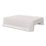 Breyta Monitor Stand, 13.94" x 11.97" x 3.23" to 5.9", White, Supports 33 lb