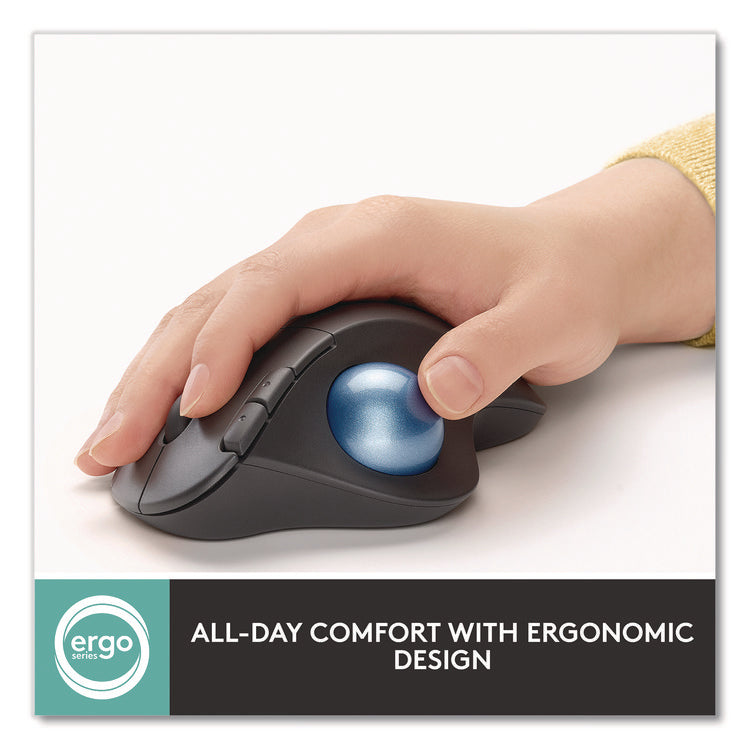 Ergo M575 Trackball, Black, 33 ft, Right Hand Use, Black