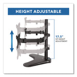 Dual Monitor Desk Stand, For 19" to 32" Monitors, 36.4" x 11" x 18.3", Black, Supports 17.6 lb