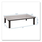 Adjustable Desktop Monitor Riser, For Up to 32" Monitors, 14.57" x 9.25" x 5.51", Black, Supports 44 lb