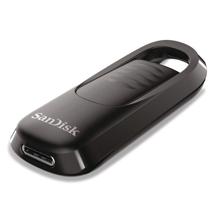 Ultra Slider USB 3.2 Type C Flash Drive, 128 GB, Black