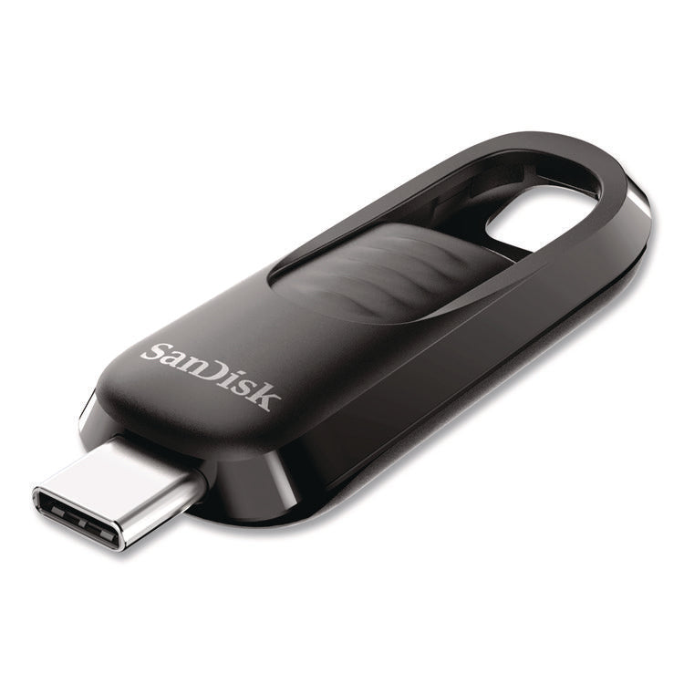 Ultra Slider USB 3.2 Type C Flash Drive, 128 GB, Black