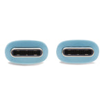 USB-C Antibacterial Cable, USB 2.0, USB Type-C (USB-C) to USB Type-C (M/M), 6 ft, Light Blue