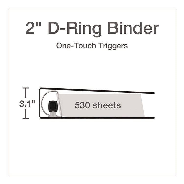 Premier Easy Open Clearvue Locking Slant-D Ring Binder, 3 Rings, 2" Capacity, 11 X 8.5, Black