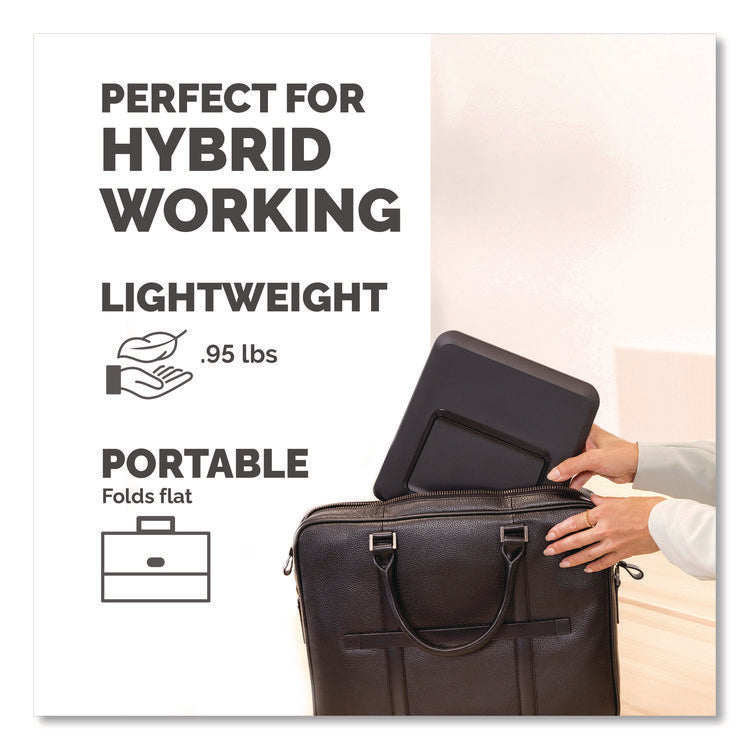 Breyta Laptop Stand, 9.25" x 10.55" x 0.55" to 8", Black, Supports Up to 8.8 lbs