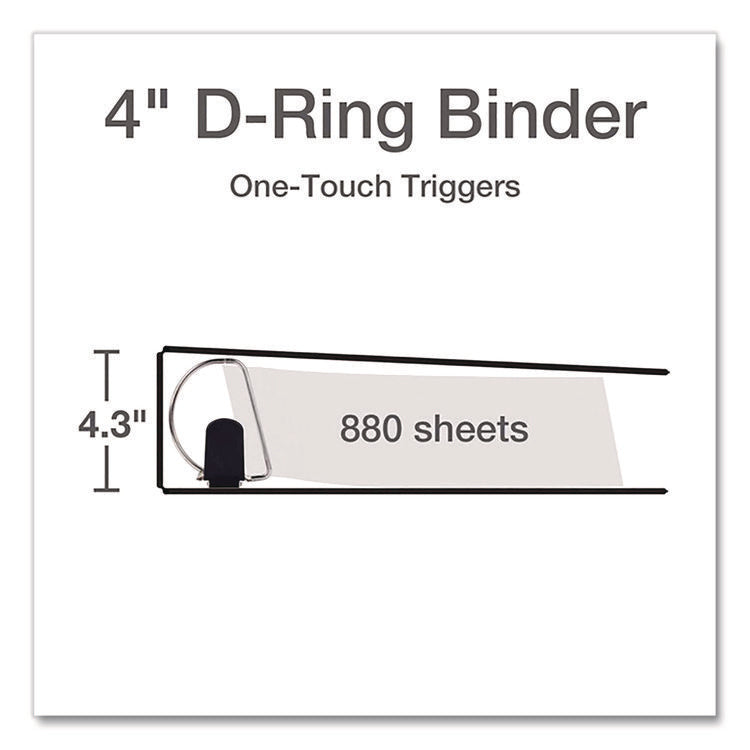 Premier Easy Open Clearvue Locking Slant-D Ring Binder, 3 Rings, 4" Capacity, 11 X 8.5, White