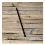 Giant Straws, 7.75", Polypropylene, Black, 150/Pack, 10 Packs/Carton