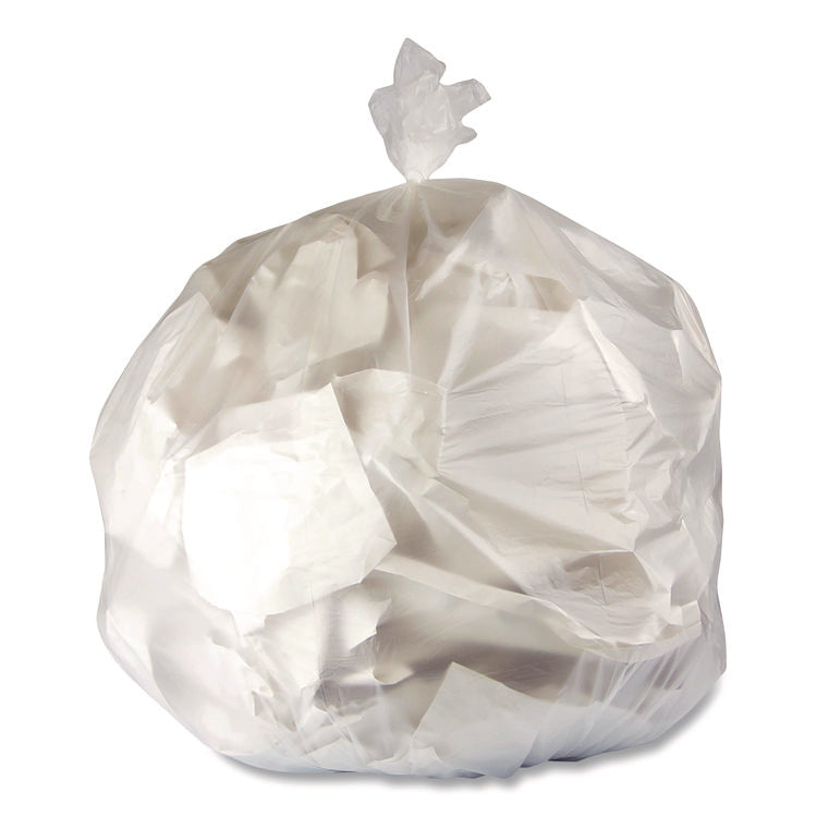 High-Density Can Liners, 16 gal, 8 mic, 24 x 33, Natural, Perforated Roll, 1,000/Carton