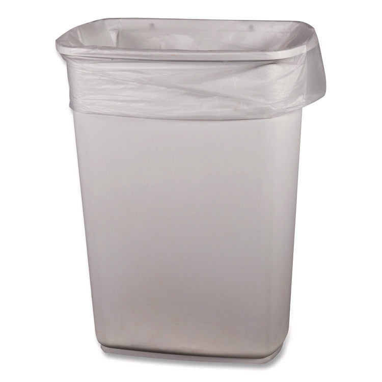 High-Density Can Liners, 16 gal, 8 mic, 24 x 33, Natural, Perforated Roll, 1,000/Carton
