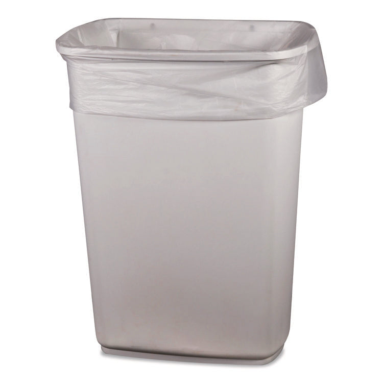 Linear Low-Density Can Liners, 33 gal, 1 mil, 33" x 39", Clear, 150/Carton