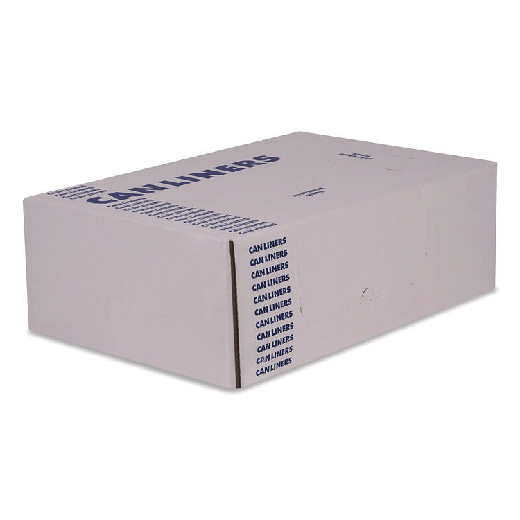 Linear Low-Density Can Liners with Dual-Dispense Box, 55 gal, 1.3 mil, 40" x 53", Clear, 100/Carton