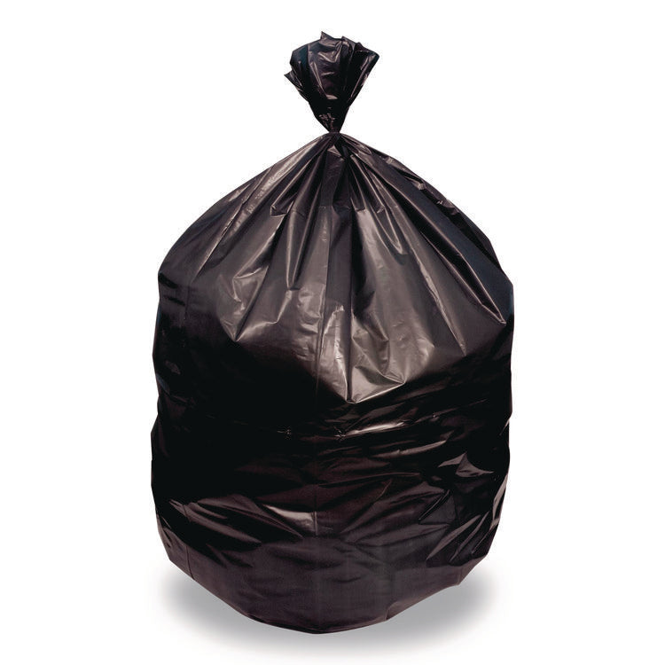 Linear Low Density Can Liners, 56 gal, 1.5 mil, 46' x 50", Black, 100/Carton