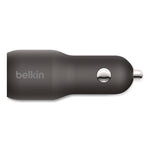 BOOST CHARGE Dual Car Charger with PPS, USB-A/USB-C, Black