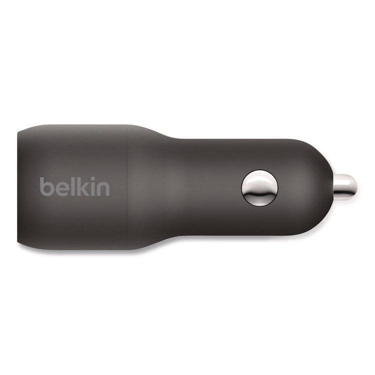 BOOST CHARGE Dual Car Charger with PPS, USB-A/USB-C, Black