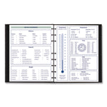Plan and Link Monthly Planner, 9.25 x 7.25, Black Lizard-Like Faux Leather Cover, 16-Months: Sept 2024 to Dec 2025