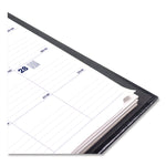 Plan and Link Monthly Planner, 9.25 x 7.25, Black Lizard-Like Faux Leather Cover, 16-Months: Sept 2024 to Dec 2025