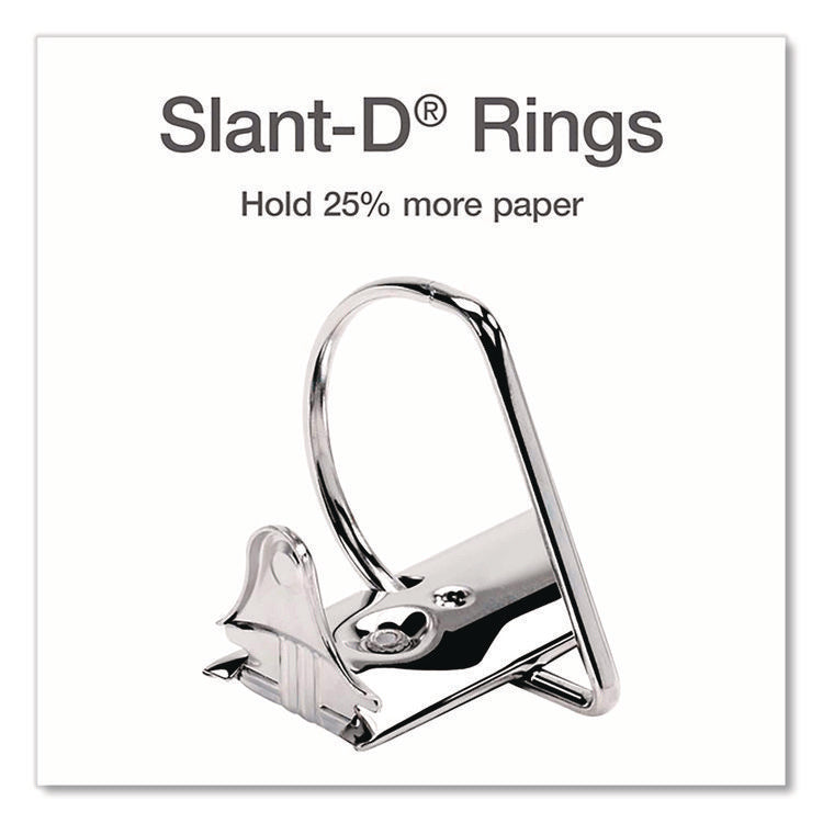 XtraLife ClearVue Non-Stick Slant-D Ring Binder, 3 Rings, 5" Capacity, 11 x 8.5, White
