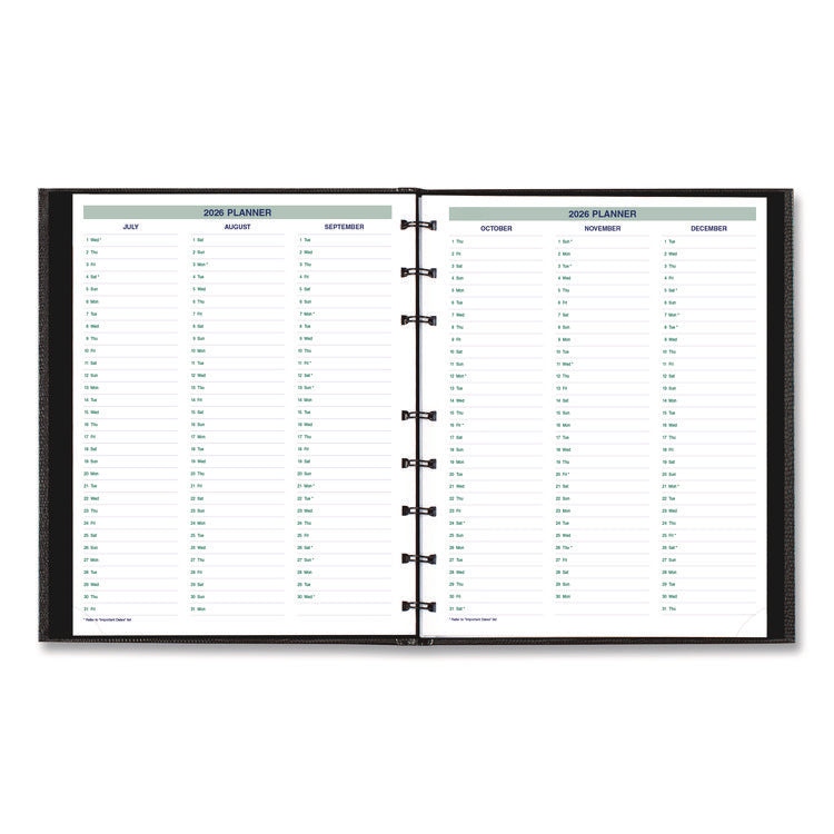 Plan and Link Weekly Appointment Planner, 11" x 9.06", Black Cover, 12-Month (Jan to Dec): 2025