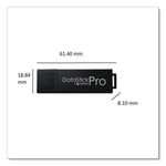 DataStick Pro USB 2.0 Type A Flash Drive, 8 GB, Gray, 10/Pack
