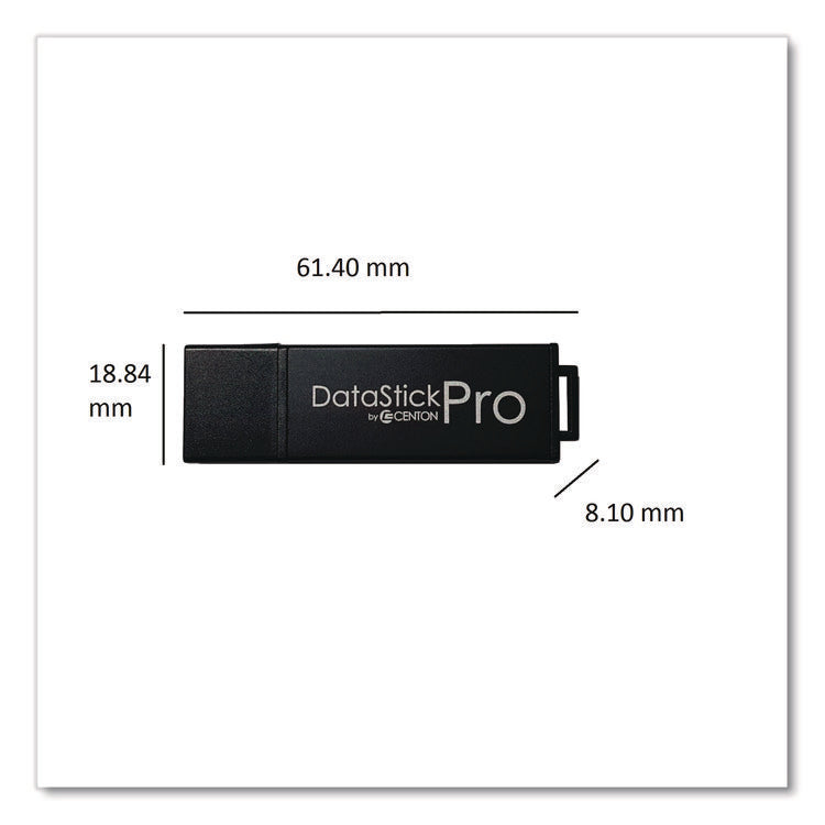 DataStick Pro USB 2.0 Type A Flash Drive, 32 GB, Gray, 10/Pack