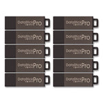 DataStick Pro USB 2.0 Type A Flash Drive, 32 GB, Gray, 10/Pack