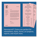 Colors Print Paper, 24 lb Bond Weight, 8.5 x 11, Pink, 500/Ream