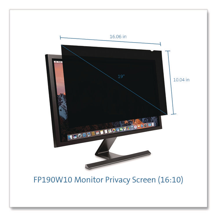 Anti-Glare Reversible Privacy Screen for 19" Widescreen Flat Panel Monitor, 16:10 Aspect Ratio