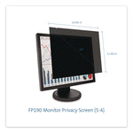 Anti-Glare Reversible Privacy Screen for 19" Widescreen Flat Panel Monitor, 5:4 Aspect Ratio