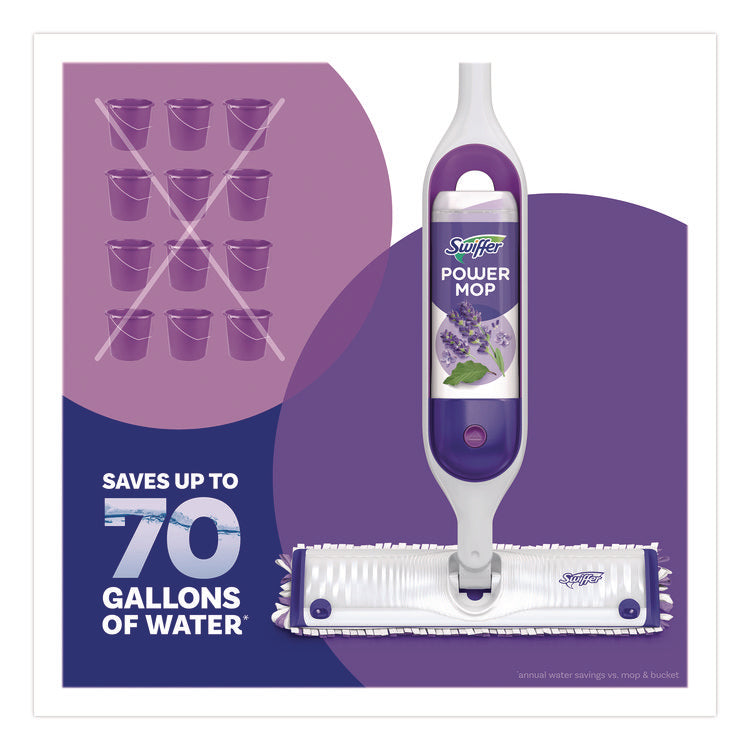 PowerMop Cleaning Solution and Pads Refill Pack, Lavender, 25.3 oz Bottle and 5 Pads/Pack