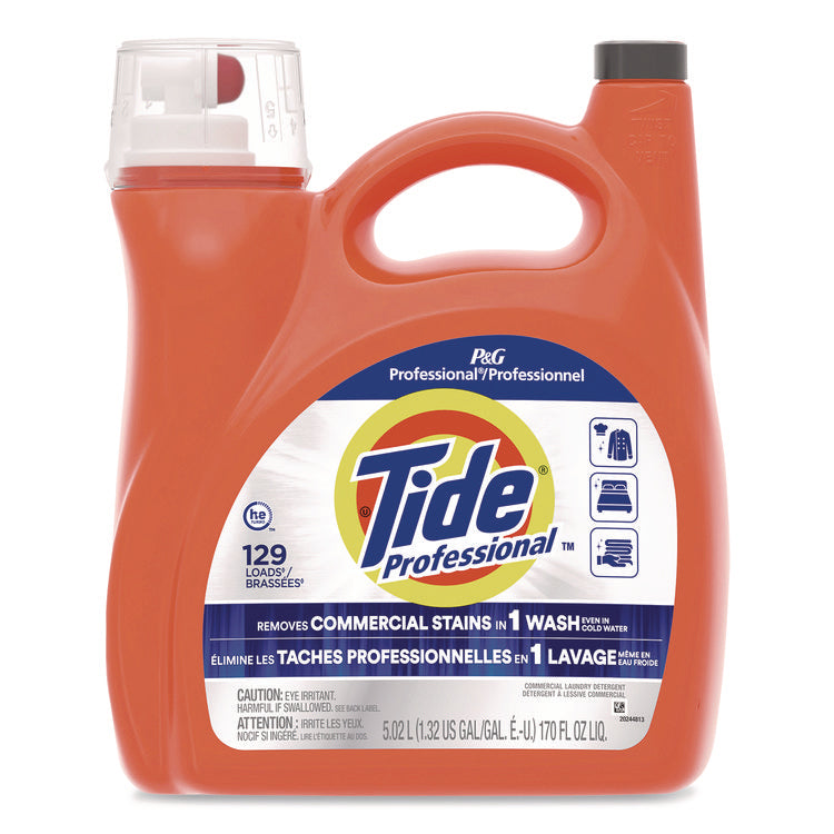 Commercial HE Liquid Laundry Detergent, 129 Loads, 170 oz Bottle with Dispensing Tap