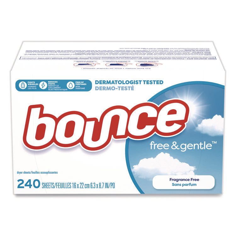 free and gentle Dryer Sheets, Fragrance-Free, 240/Box