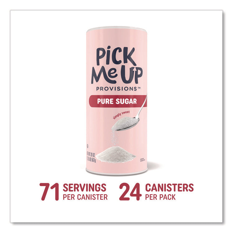 Pure Sugar, 20 oz Canister, 24/Carton