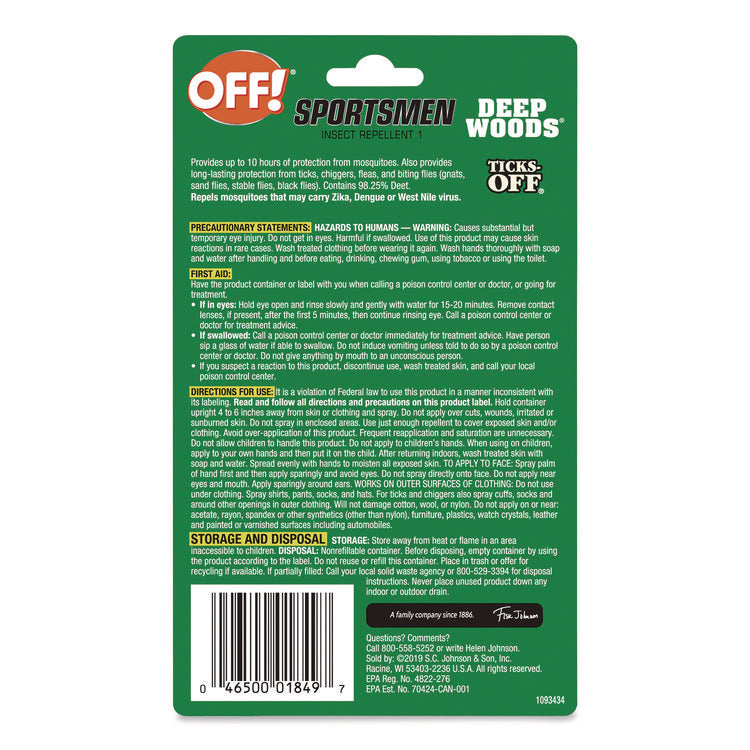 Deep Woods OFF for Sportsmen, 1 oz Pump Bottle