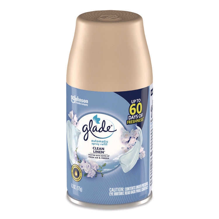 Automatic Air Freshener, Clean Linen, 6.2 oz Can, 4/Pack