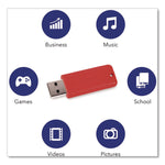 PinStripe USB 3.0 Flash Drive, 32 GB, Assorted Colors, 5/Pack