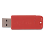 PinStripe USB 3.0 Flash Drive, 128 GB, Blue/Green/Red, 3/Pack