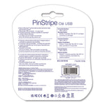 PinStripe USB 2.0 Flash Drive, 128 GB, Blue/Red, 2/Pack