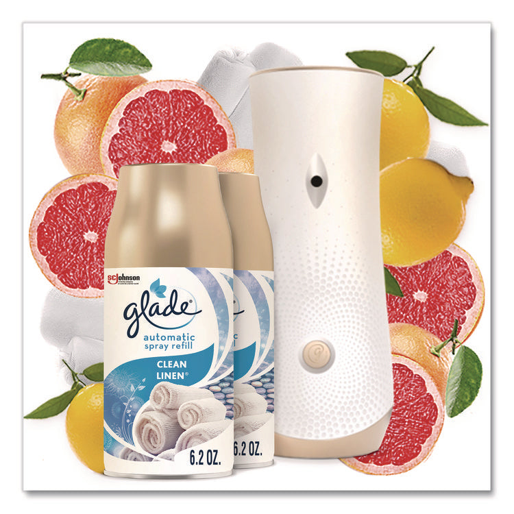Automatic Air Freshener Refill, Clean Linen, 6.2 oz Can, 3/Pack