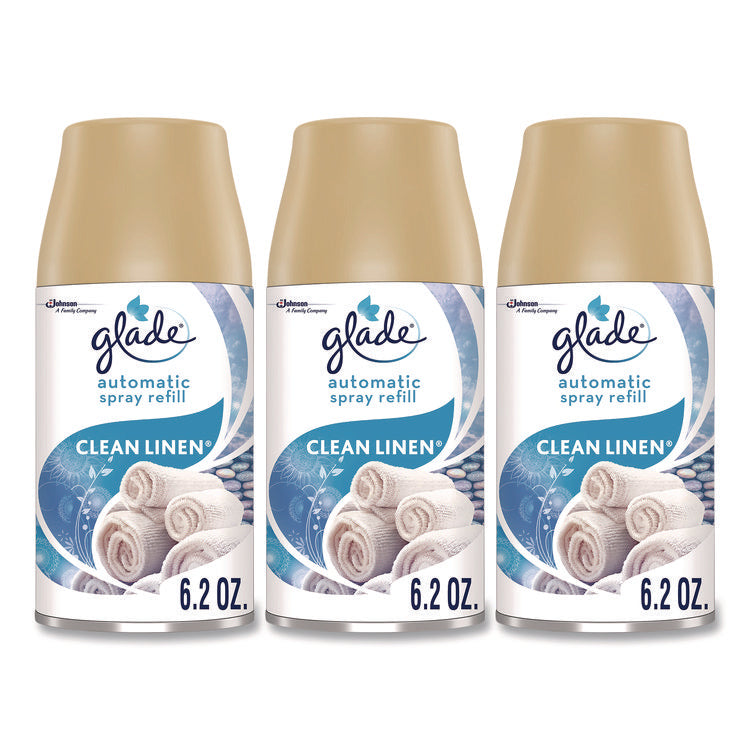 Automatic Air Freshener Refill, Clean Linen, 6.2 oz Can, 3/Pack