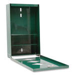 Dog Waste Station, 12 gal, Open Top, Green/White