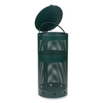 Dog Waste Station, 12 gal, Open Top, Green/White