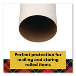 Mailing Tube, 24" Long, 2" Diameter, White, 12/Carton