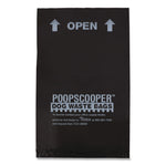 Dog Waste Bags, Open-Face, 0.5 gal, 8" x 13", Black, Perforated Roll, 200 Bags/Roll, 10 Rolls/Carton