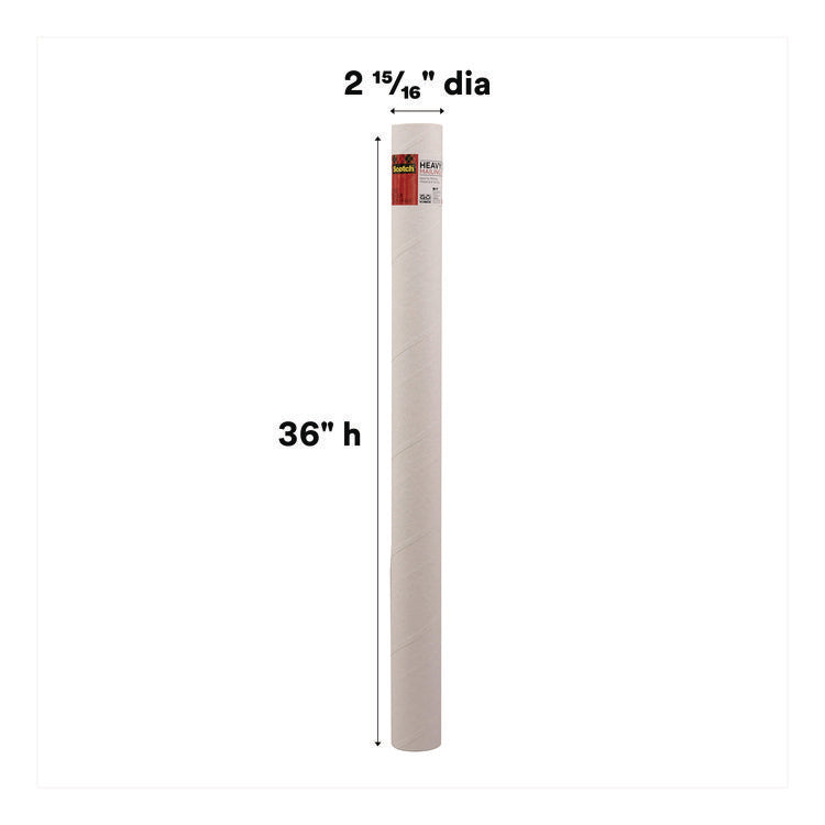 Mailing Tube, 36" Long, 3" Diameter, White, 12/Carton