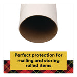 Mailing Tube, 36" Long, 3" Diameter, White, 12/Carton